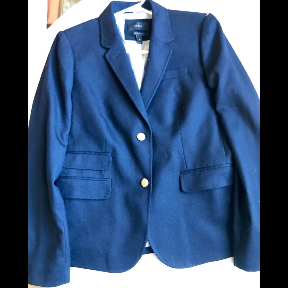 J. Crew Schoolboy Blazer Navy Wool Size 10